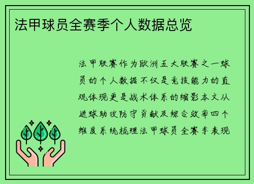 法甲球员全赛季个人数据总览
